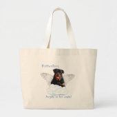 Rottweiler Angel Grote Tote Bag (Voorkant)