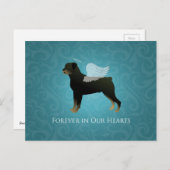 Rottweiler Angel - Pet Memorial Design Briefkaart (Voorkant / Achterkant)