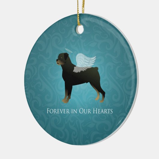 Rottweiler Angel - Pet Memorial Design Keramisch Ornament (Links)