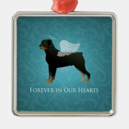 Rottweiler Angel - Pet Memorial Design Metalen Ornament