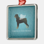 Rottweiler Angel - Pet Memorial Design Metalen Ornament (Links)