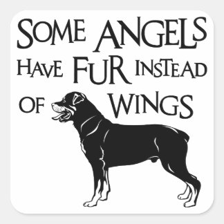 ROTTWEILER ANGEL VIERKANTE STICKER