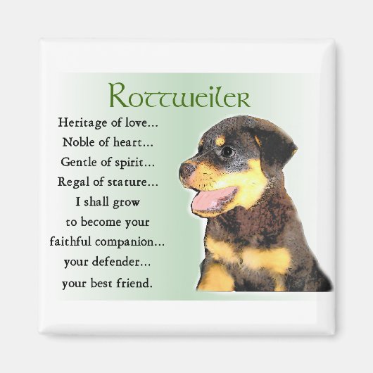 Rottweiler Art-cadeaus Magneet (Voorkant)
