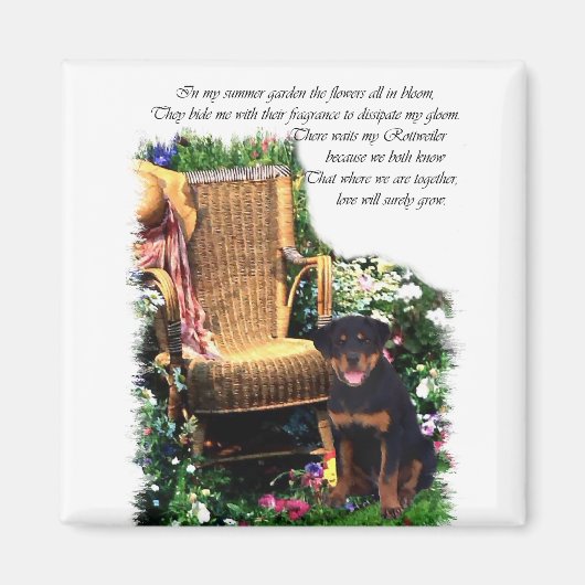 Rottweiler Art-cadeaus Magneet (Voorkant)