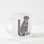 Rottweiler Art-cadeaus Matglas Koffiemok (Links)