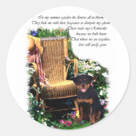 Rottweiler Art-cadeaus Ronde Sticker