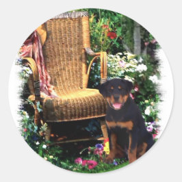 Rottweiler Art-cadeaus Ronde Sticker
