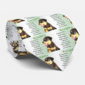 Rottweiler Art-cadeaus Stropdas (Opgerold)