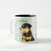 Rottweiler Art-cadeaus Tweekleurige Koffiemok (Voorkant links)