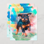 Rottweiler Art | Gift for St. Patrick's Day (Voorkant / Achterkant)