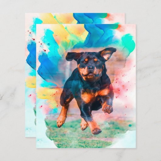 Rottweiler Art | Gift for St. Patrick's Day (Voorkant / Achterkant)