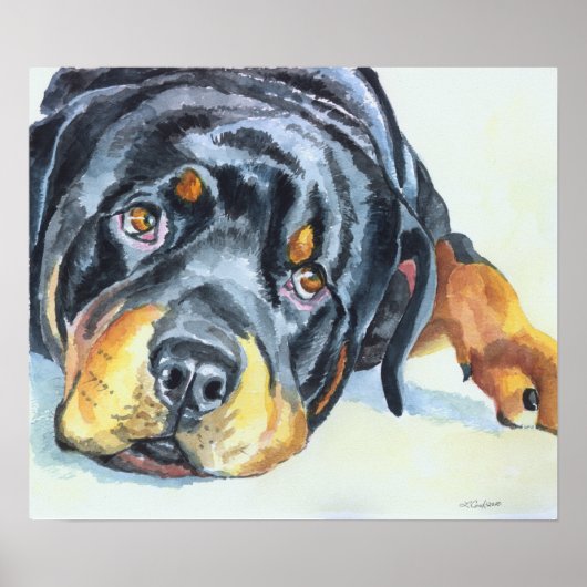 Rottweiler Art Print (Voorkant)