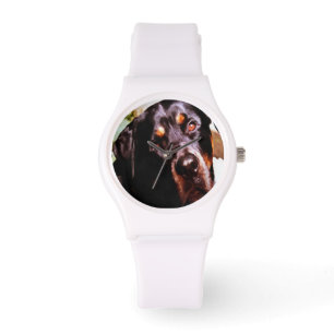 Rottweiler Artistic Pet Portait Horloge