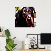 Rottweiler Artistic Pet Portait Poster (Thuiskantoor)