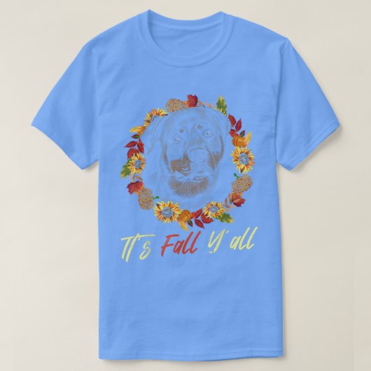 Rottweiler Autumn Herfst Season Leopard Pumpkin Do T-shirt (Design voorkant)