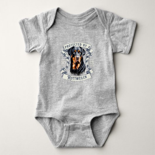 Rottweiler Baby Bodypakje Romper (Voorkant)