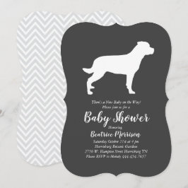 Rottweiler Baby shower Genderneutrale rottie Kaart