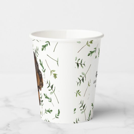 Rottweiler Baby shower Waterverf Thema Papieren Bekers (Links)