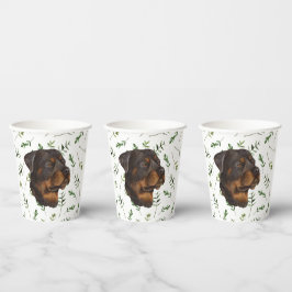 Rottweiler Baby shower Waterverf Thema Papieren Bekers