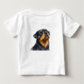 Rottweiler Baby T-shirt Kleding (Achterkant)
