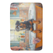 Rottweiler badtijd knus badkamerdecor badmat (Voorkant Verticaal)