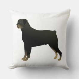 Rottweiler Basic Hondenras Illustration Silhouette Kussen