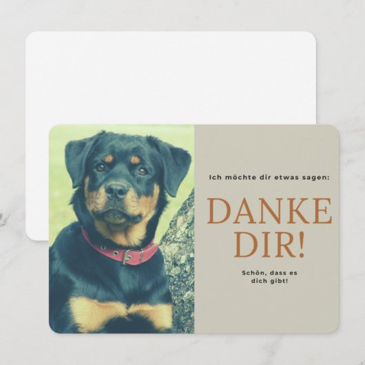 Rottweiler Bedankkaart (Voorkant / Achterkant)