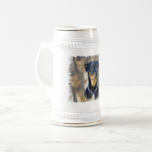 Rottweiler Beer Stein Bierpul (Voorkant links)