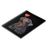 Rottweiler Best Buddy Dog Heart Notitieboek (Linkerzijde)