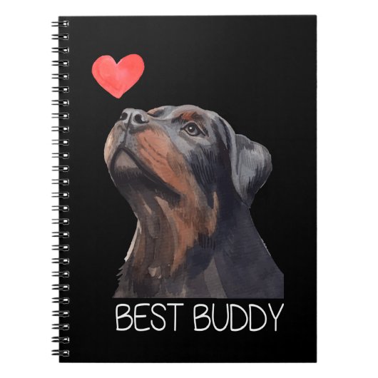 Rottweiler Best Buddy Dog Heart Notitieboek (Voorkant)