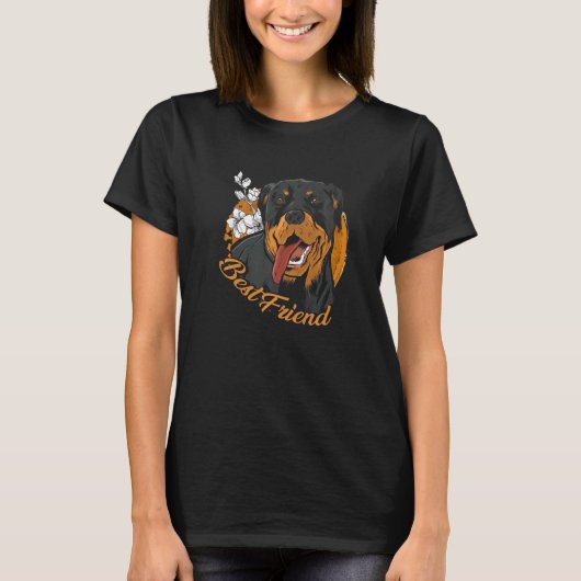 Rottweiler Best Friend Dog Owner Rottie T-shirt (Voorkant)