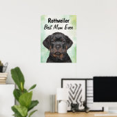 Rottweiler Best Mam Poster (Thuiskantoor)
