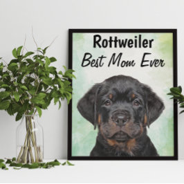 Rottweiler Best Mam Poster
