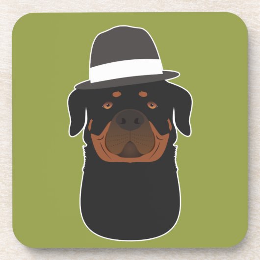 Rottweiler Bier Onderzetter (Voorkant)
