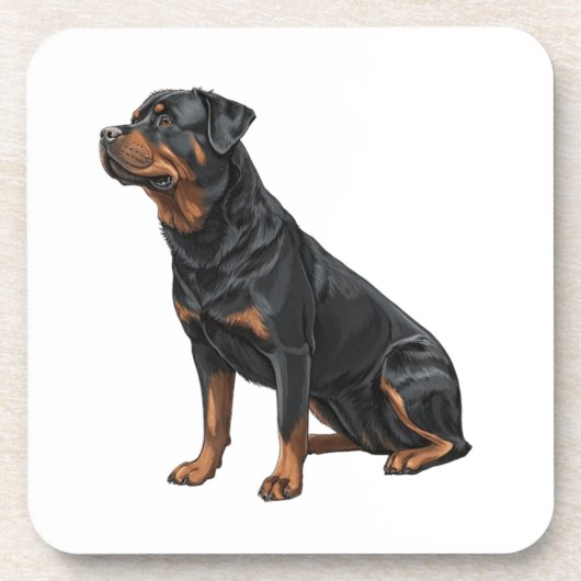 Rottweiler Bier Onderzetter (Voorkant)