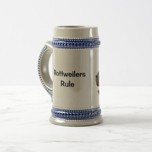 Rottweiler Bierpul (Voorkant links)
