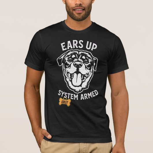 Rottweiler Big dog Armed T-Shirt (Voorkant)