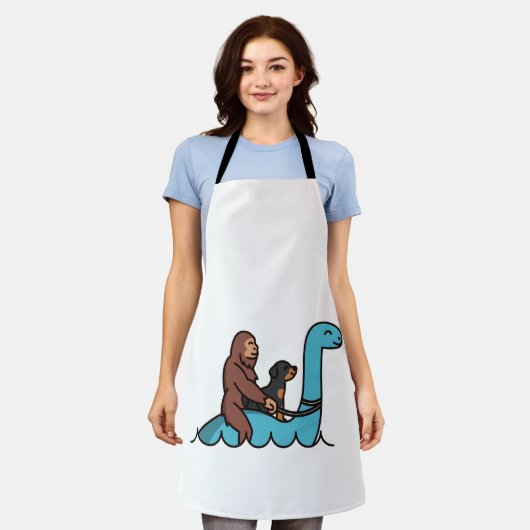 Rottweiler Bigfoot Sasquatch Loch Ness Schort (Gedragen)