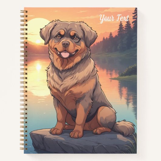 Rottweiler bij het meer notitieboek (Voorkant)