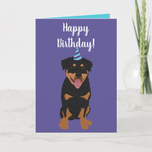 Rottweiler Birthday Feestdagen Kaart