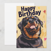 Rottweiler Birthday Feestdagenkaart (Voorkant / Achterkant)