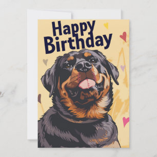 Rottweiler Birthday Feestdagenkaart