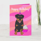 Rottweiler Birthday Kaart (Voorkant)