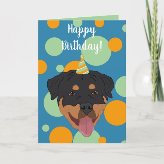 Rottweiler Birthday Kaart (Voorkant)