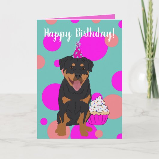 Rottweiler Birthday Kaart (Voorkant)