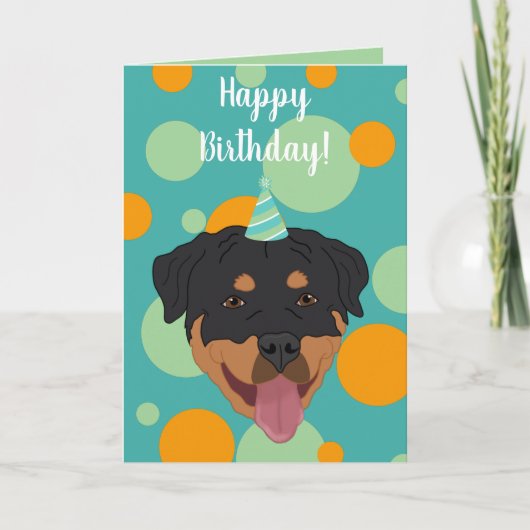 Rottweiler Birthday Kaart (Voorkant)