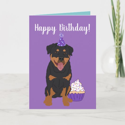 Rottweiler Birthday Kaart (Voorkant)