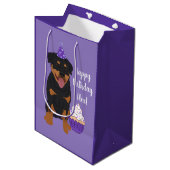  rottweiler Birthday Medium Cadeauzakje (Voorkant Gekanteld)