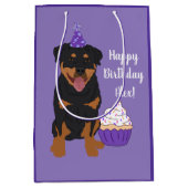  rottweiler Birthday Medium Cadeauzakje (Voorkant)
