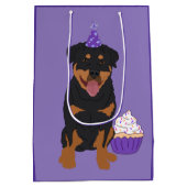  rottweiler Birthday Medium Cadeauzakje (Achterkant)